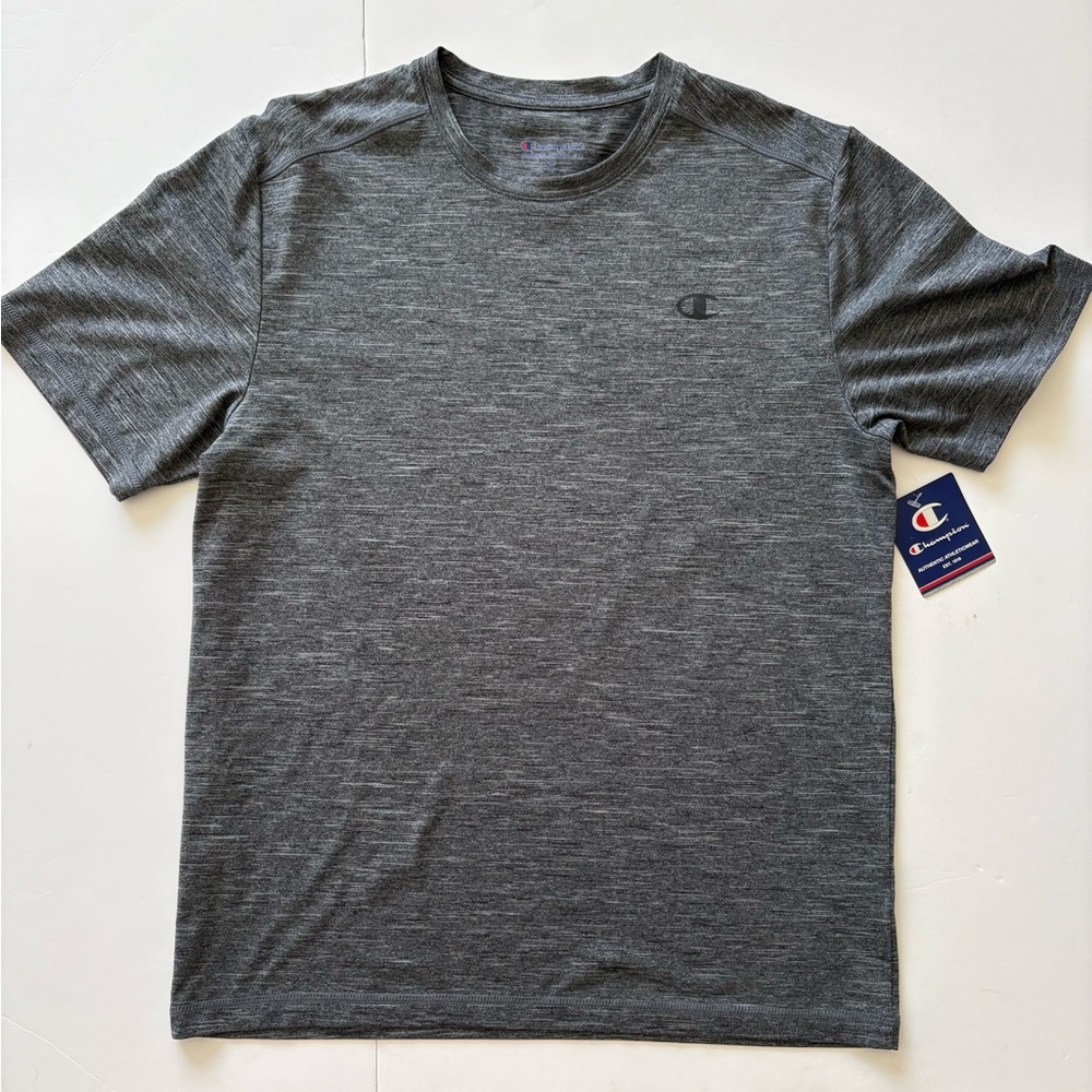 Champion Men’s Dark Heather Gray Short Sleeve Tee Medium NEW